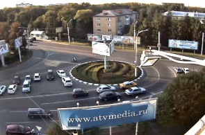 The circular motion of streets Dovatortsev and Lenin. Stavropol webcam online