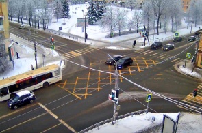 The intersection of Riga and Jubilee. Angle 2. Pskov webcams