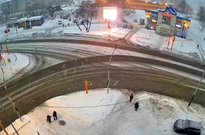 Crossroad of Stroiteley and Kuznetskaya. Mezhdurechensk webcams online