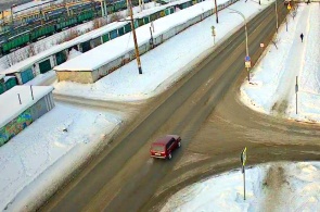 Crossroad of Vokzalnaya and Dzerzhinsky. Mezhdurechensk webcams online