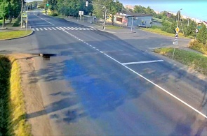 Crossroads of Lenin and Grazhdanskaya (angle 2). Webcams Krasnoye Selo
