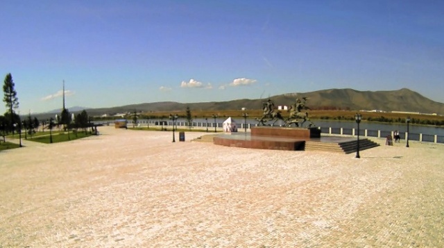 Obelisk Center of Asia in Kyzyl