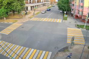 Crossroads of Yakhontova - Vvedenskaya streets. Webcams Ryazan