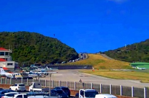 View of the Saint-Jean airport. Gustavia webcams