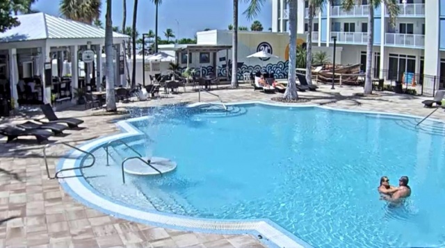The hotel's pool 24 North Hotel Key West. Webcam Key West online