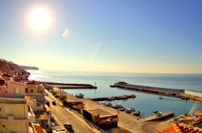 Panoramic view of the Libyan Sea. Heraklion webcams online