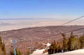 Mount Sobolinaya. View from the cafe, 900 m. Baikalsk webcams