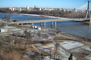 The bridge of the Holy cross. Warsaw web Cam online
