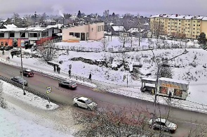 Pedestrian crossing on Bondareva street. Webcams Sortavala online