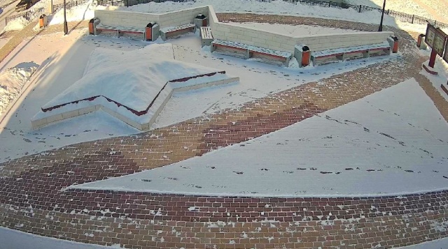 Alley-a monument "Children of war". LCD meadow. Webcam Irkutsk online