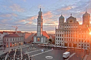 Town Hall Square. Angle 2. Augsburg webcams online