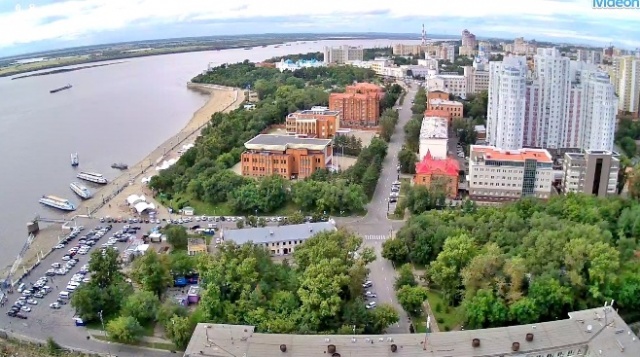 Quay of Khabarovsk webcam online