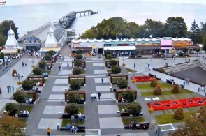 Panorama of the waterfront. Międzyzdroje web camera online