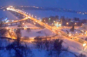 Bridge across the Volga river. Kostroma webcam online