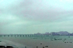 Bridge across Shenzhen Bay. Webcam Hong Kong online