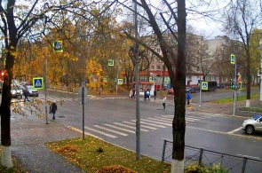 Crossroads of Karl Marx Avenue and Vorovskogo. Webcams Kingisepp