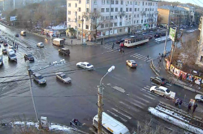 The crossroads of Russian street and Victory Avenue web Cam online