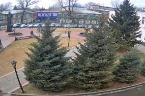 Sculpture Square near Lenin. Irkutsk webcams