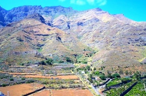 Los Berrazales plantation in Valle de Agaete. Webcams Gran Canaria online