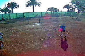 Tennis court. The boarding house "Colchis" Old Gagra webcam online