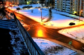 Crossroads of Lermontov and Massalsky streets. Webcams Krasnoye Selo