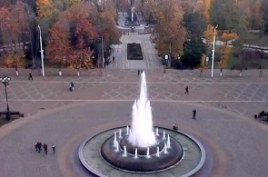 Cathedral square and the Catherine public garden webcam online