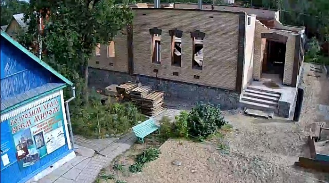 The restoration of the temple of Alexander Nevsky. The Khabarovsk webcam online