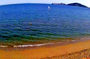 Vindicio beach with the Gulf of Gaeta in the background. Webcams Gaeta