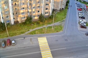 Crossing on Mira street. Webcams Murmansk