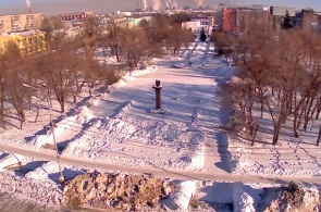 View on Komsomolskaya square in Nizhny Tagil webcam online