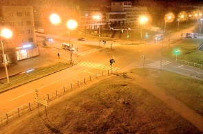Crossroads of Pobeda and Fedyuninsky streets. Lomonosov webcams
