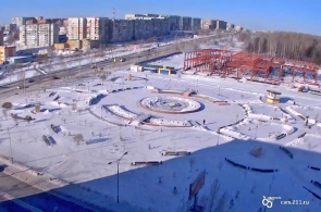 Prokopyevsk web camera online, City fountain