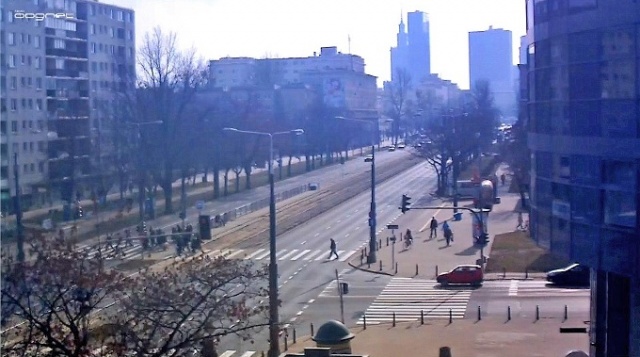 View on the Avenue of Pope John Paul II and street Anilevich.
