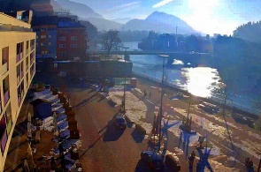 View of the river Inn. Webcams Kufstein