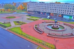 Fountain in the park of the 300th anniversary. Lomonosov webcams