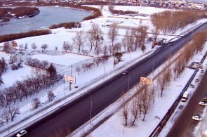 The area of the 65th anniversary of victory. Tyumen webcam online