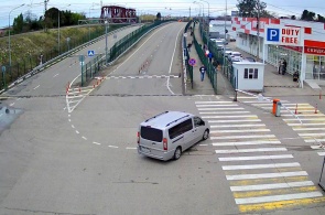 Entrance to the checkpoint Psou (from Russia). Webcams Adler