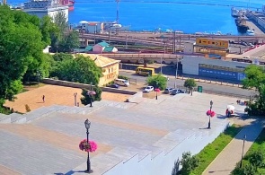 Potemkin Stairs, view No. 2. Odessa webcams online