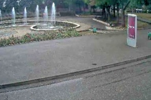 The fountain at the center of the Horseshoe. Pyatigorsk webcam online