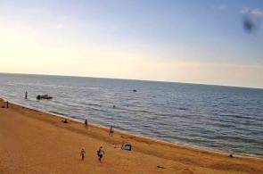 The beach of the Golubitskaya village. Webcams Anapa