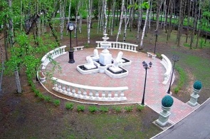Fountain with lions. Webcam Komsomolsk-on-Amur