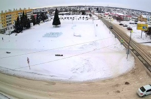 Central square in Miasskoye. Chelyabinsk webcams