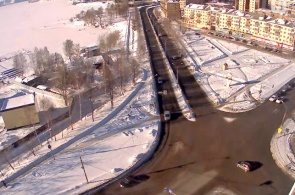Webcam at the intersection of Krasnogvardeyskaya and Factory in Nizhny Tagil.