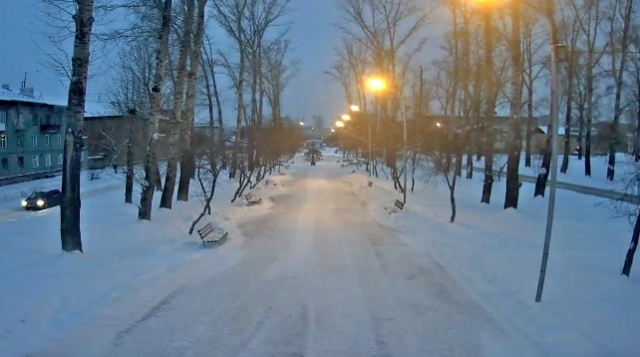 Alley on the street Gorban. Novosibirsk web Cam online