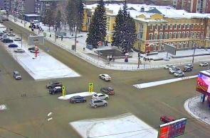 The intersection of Gogol street and red Avenue. Webcam Novosibirsk online