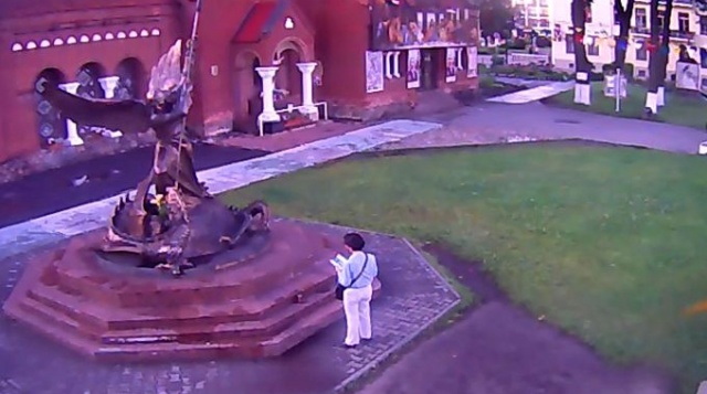 Sculpture Of The Archangel Michael. Minsk web Cam online