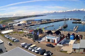 View of the southern part. Webcam Husavik