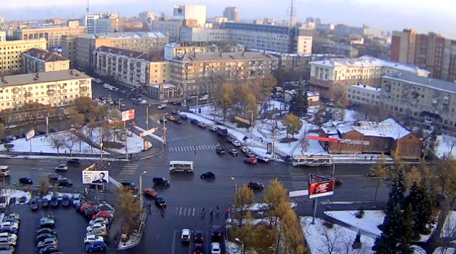 The intersection of thieves - Sony Curve. Chelyabinsk webcam online