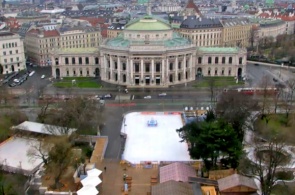 The Burgtheater in Vienna. Panoramic web camera online