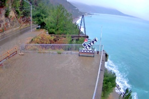 Lookout at the entrance to the city. Webcams Gagra